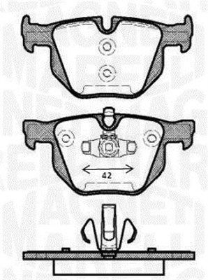 MAGNETI MARELLI stabdžių trinkelių rinkinys, diskinis stabdys 363916060486